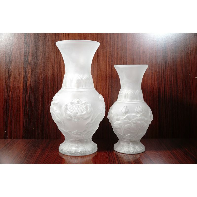 bình hoa thờ cúng lưu ly trắng nhiều size