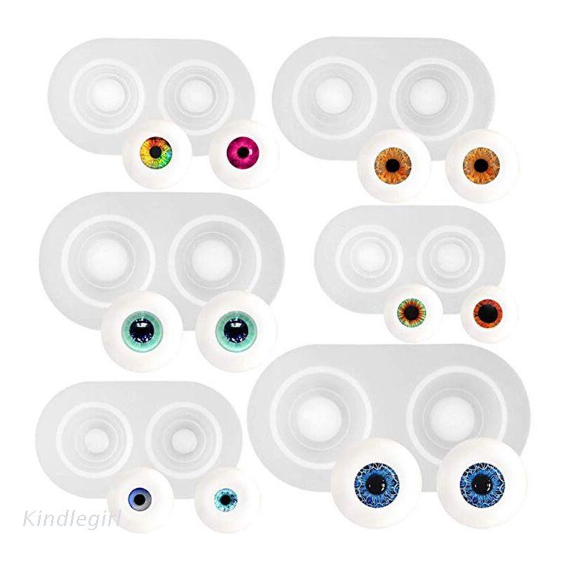 KING 6 Sizes Doll Eyes Mold BJD Doll Heavy Pupil Eye Eyeball Dome Silicone Molds Kit