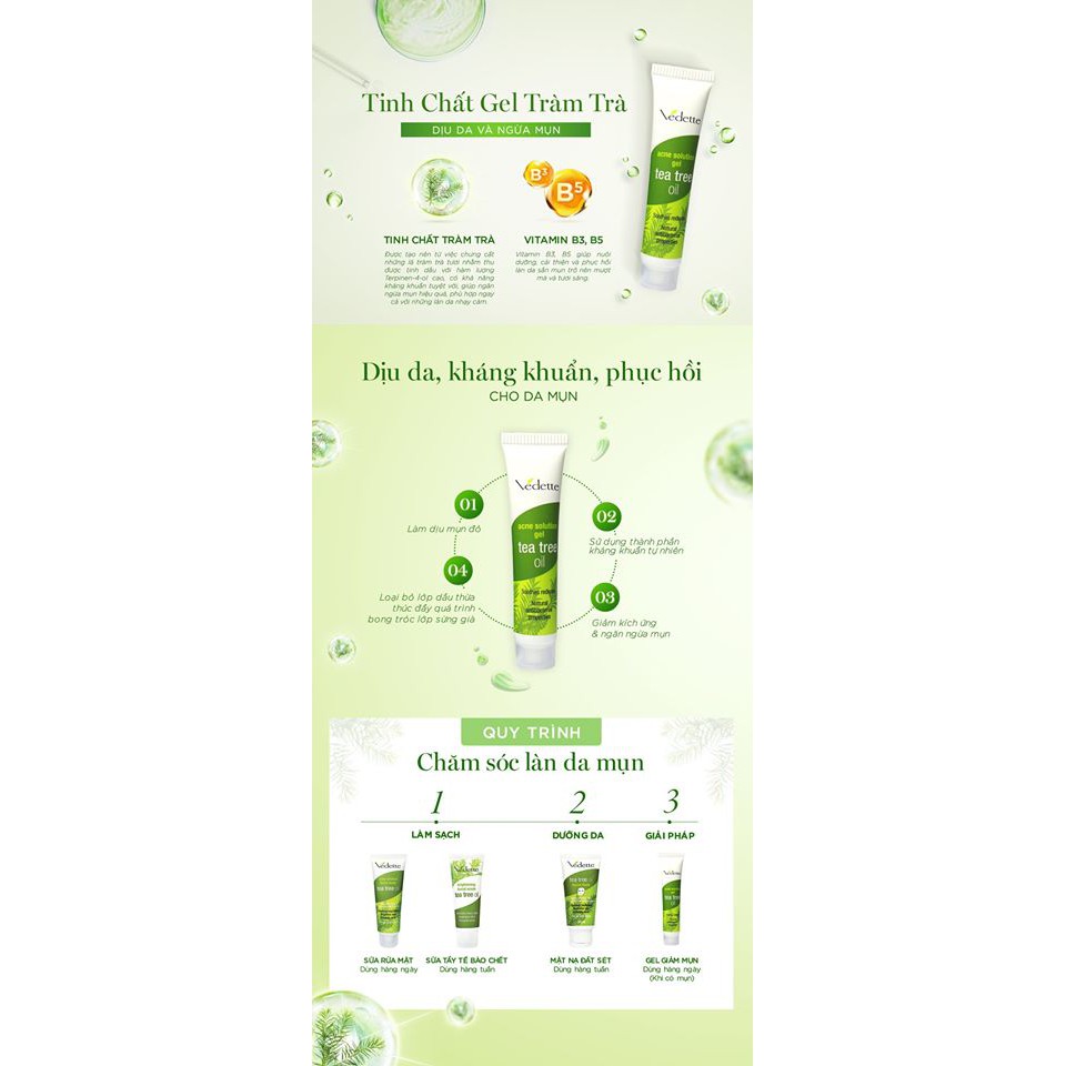 Gel dưỡng da, ngừa mụn kháng khuẩn giảm mụn (Acne Solutions)  - Chiết xuất Tea Tree Oil 18g