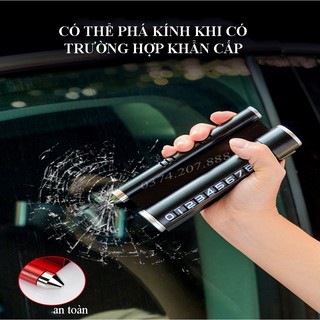 Bảng ghi số điện thoại, thẻ đỗ xe hiển thị số điện thoại gắn Taplo xe hơi - Tích hợp phá kính.