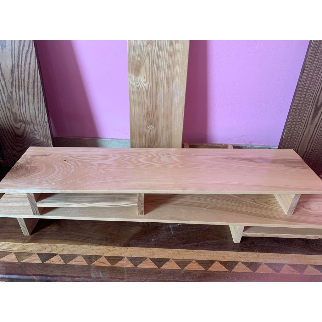 Kệ màn hình máy tính giá sách kê màn hình laptop bàn 2, 3 tầng bằng gỗ đa năng hàng xuất khẩu