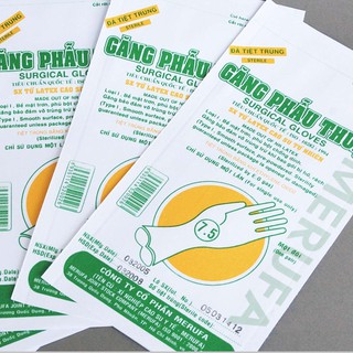 Combo 10 đôi găng phẫu thuật đã tiệt trùng Merufa