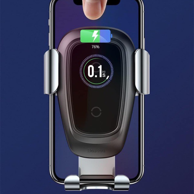 Giá đỡ điện thoại kiêm đế sạc không dây trên oto Baseus LV117 cho xe hơi ô tô - vienthonghn