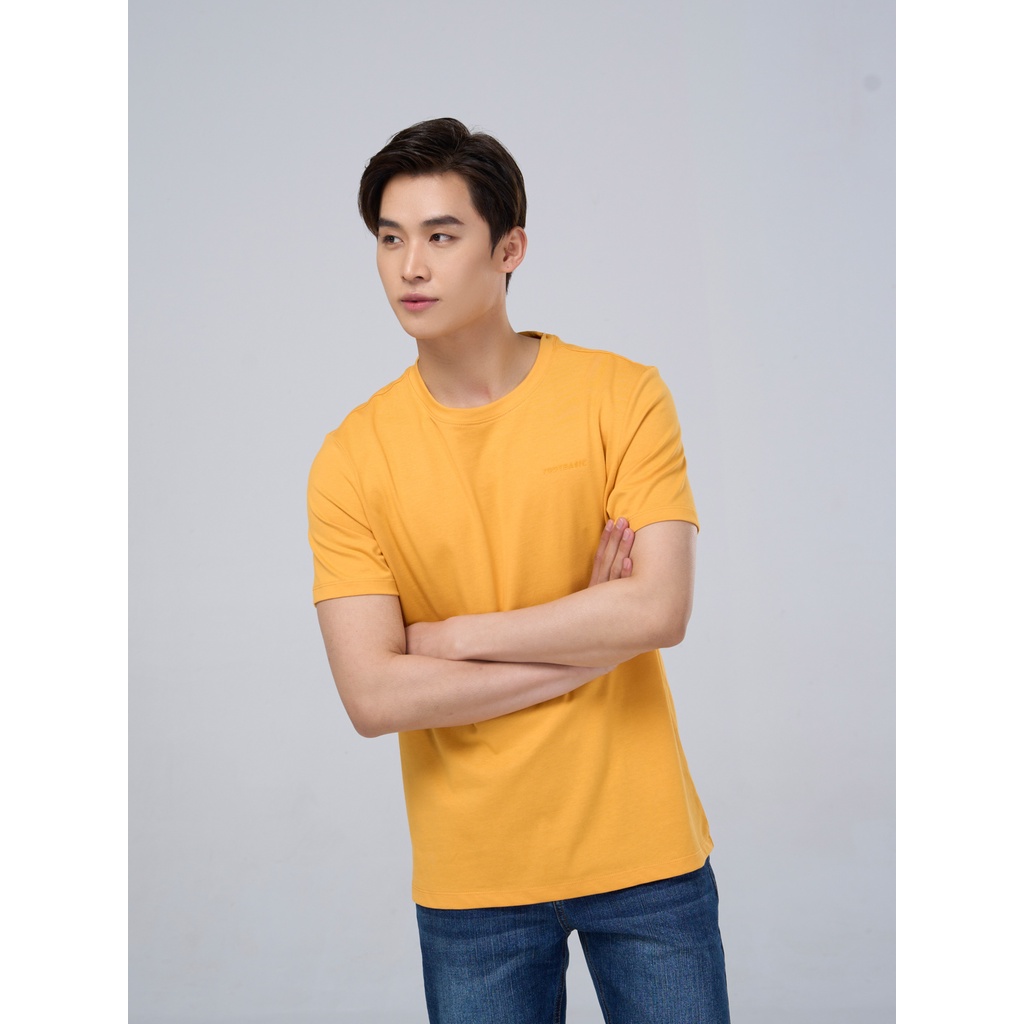 Áo Thun Cộc Tay Nam YODY, Áo Phông TShirt Nam Vải trơn in logo yody basic chất vải cotton mát mẻ, dáng thể thao TSM5203