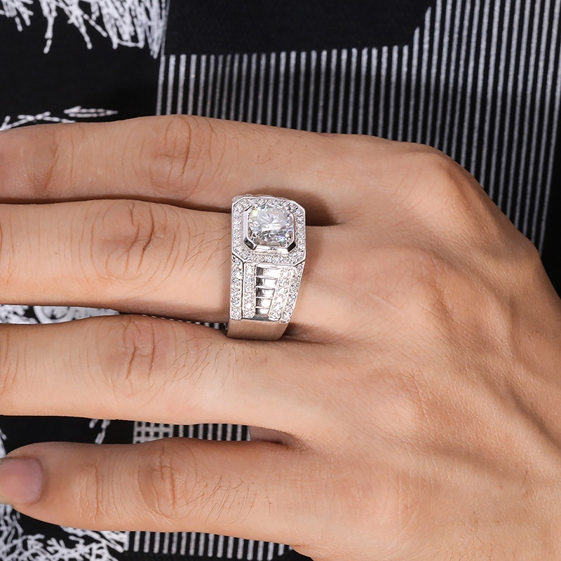 Nhẫn Nam Bạc Đính Đá Cuban Đẹp Cá Tính Unisex HipHop Basic Ring Ngầu Trơn Nam Lucifer Store Nhẫn CUBAN ĐÁ