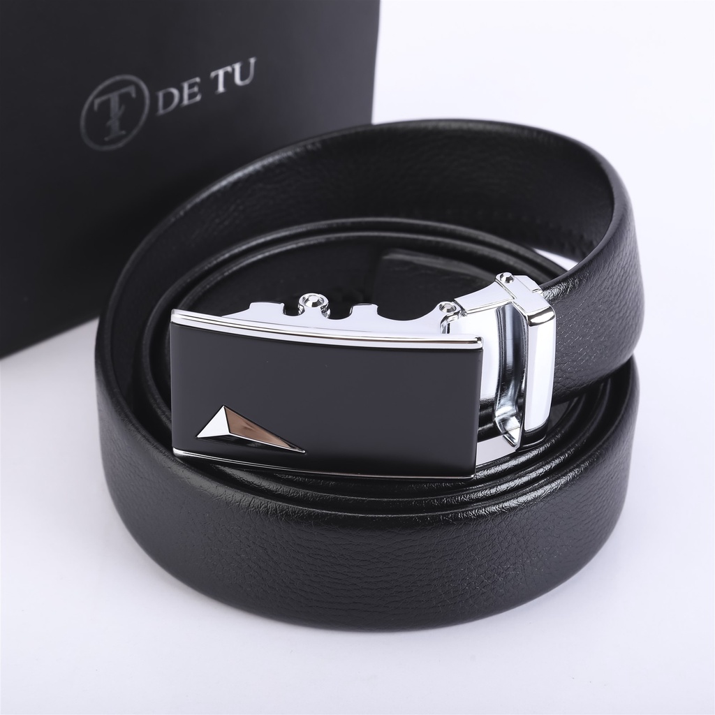 Dây Nịt Thắt Lưng Nam Da Bò DETU Apex Khóa Tự Động Cao Cấp L3137