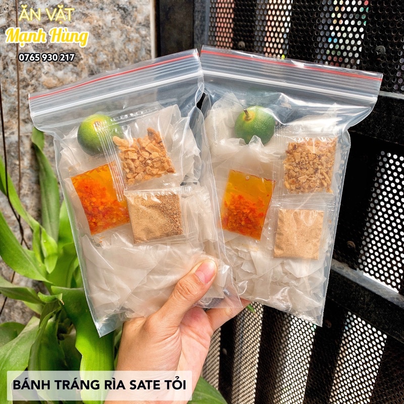 Bánh tráng sate muối tỏi Mạnh Hùng