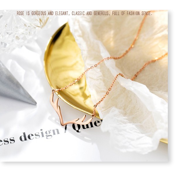 Dây chuyền titan gạc nai TT4858 - CAM KẾT KHÔNG BAY MÀU - BẢO HÀNH 12 THÁNG