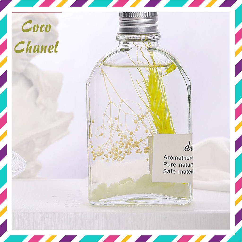 Tinh Dầu Thơm Phòng Phát Sáng Ban Đêm coco chanel - Nước Hoa Thơm Phòng Loại 100ml có que khuếch tán