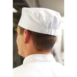 Nón đầu bếp basic kaki màu trắng trơn thun co dãn freesize
