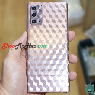 Skin Dán Mặt Sau Lưng Vân 3D Samsung Galaxy Note 20 - Note 20 Ultra - Carbon, Hình hộp, Nhám, Vân Da