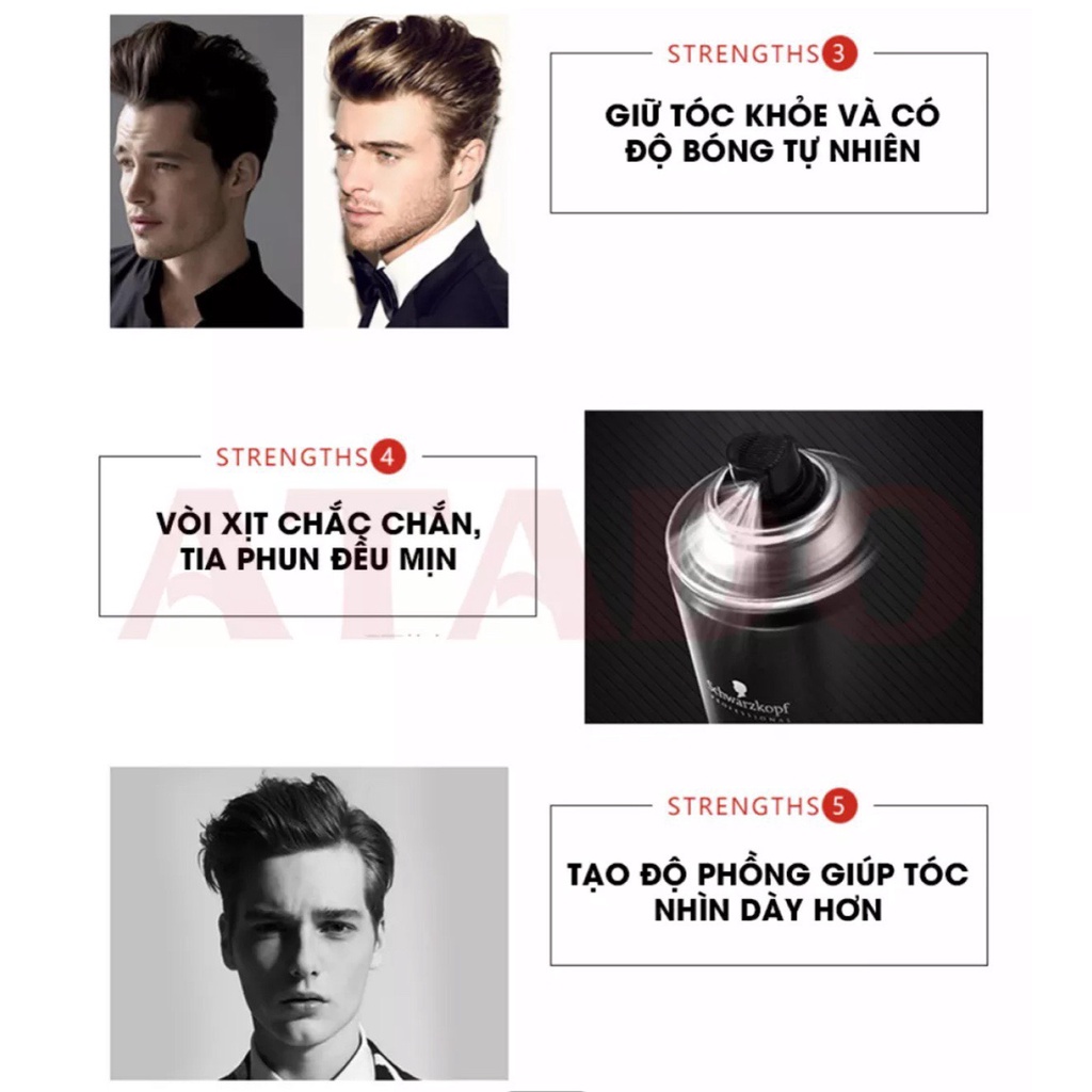 Gôm xịt tóc Nam/ Nữ Silhouette độ cứng 5 giữ nếp lâu dài không để lại dư chất trên tóc_LOVE BEAUTIFUL