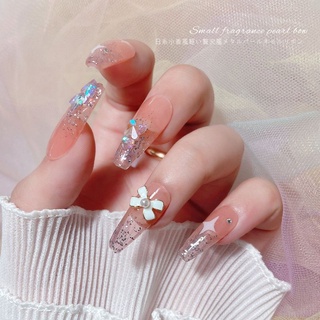 charm nơ trắng đen nail