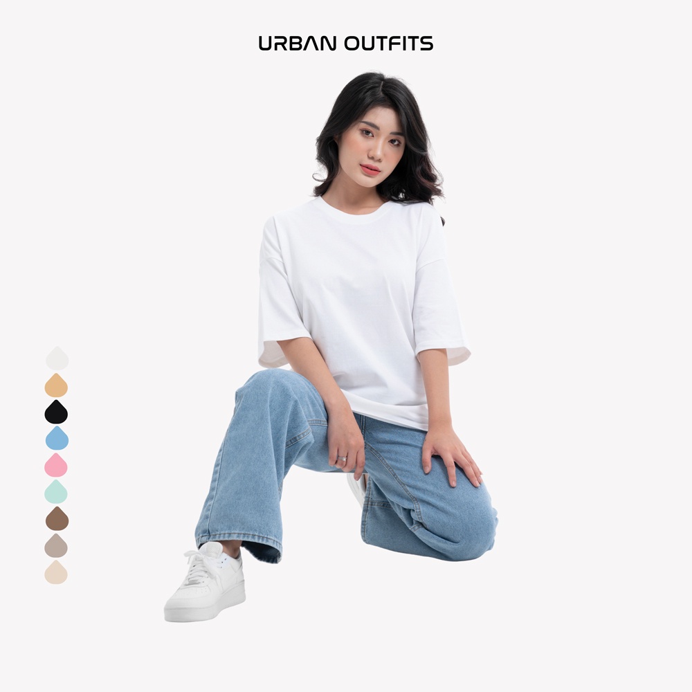 Áo Thun Nữ Tay Lỡ Form Rộng URBAN OUTFITS  ATO100 Local Brand Trơn Chất Vải Compact Cotton 250GSM dầy dặn nhiều màu