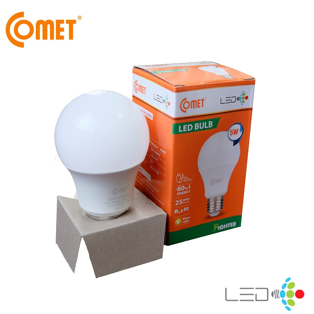 BÓNG LED BULB 5W COMET CB01F005 (thân kín)