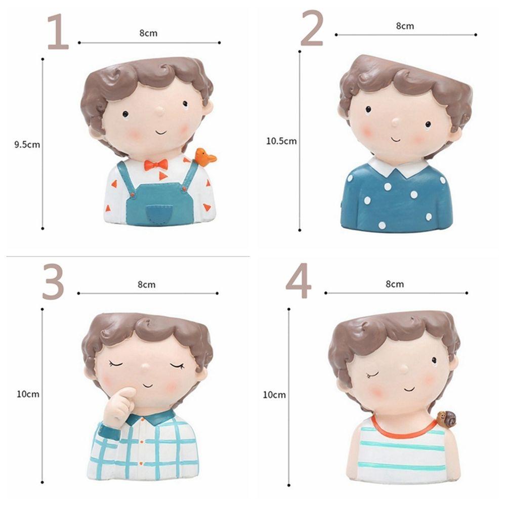 YIYU Chậu Cây Mini Bằng Resin Sáng Tạo Giá Đỡ