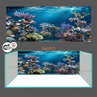 Tranh 3D dán bể cá cảnh - Cường Điện - Nhiều kích thướt