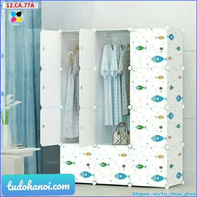 Tủ nhựa lắp ghép 12 ô- lắp ghép thông minh