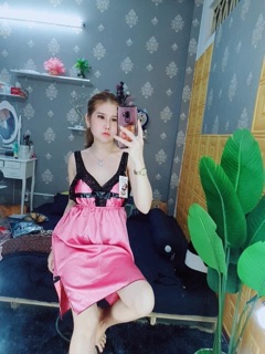 Đầm ngủ lụa ren to ko mút