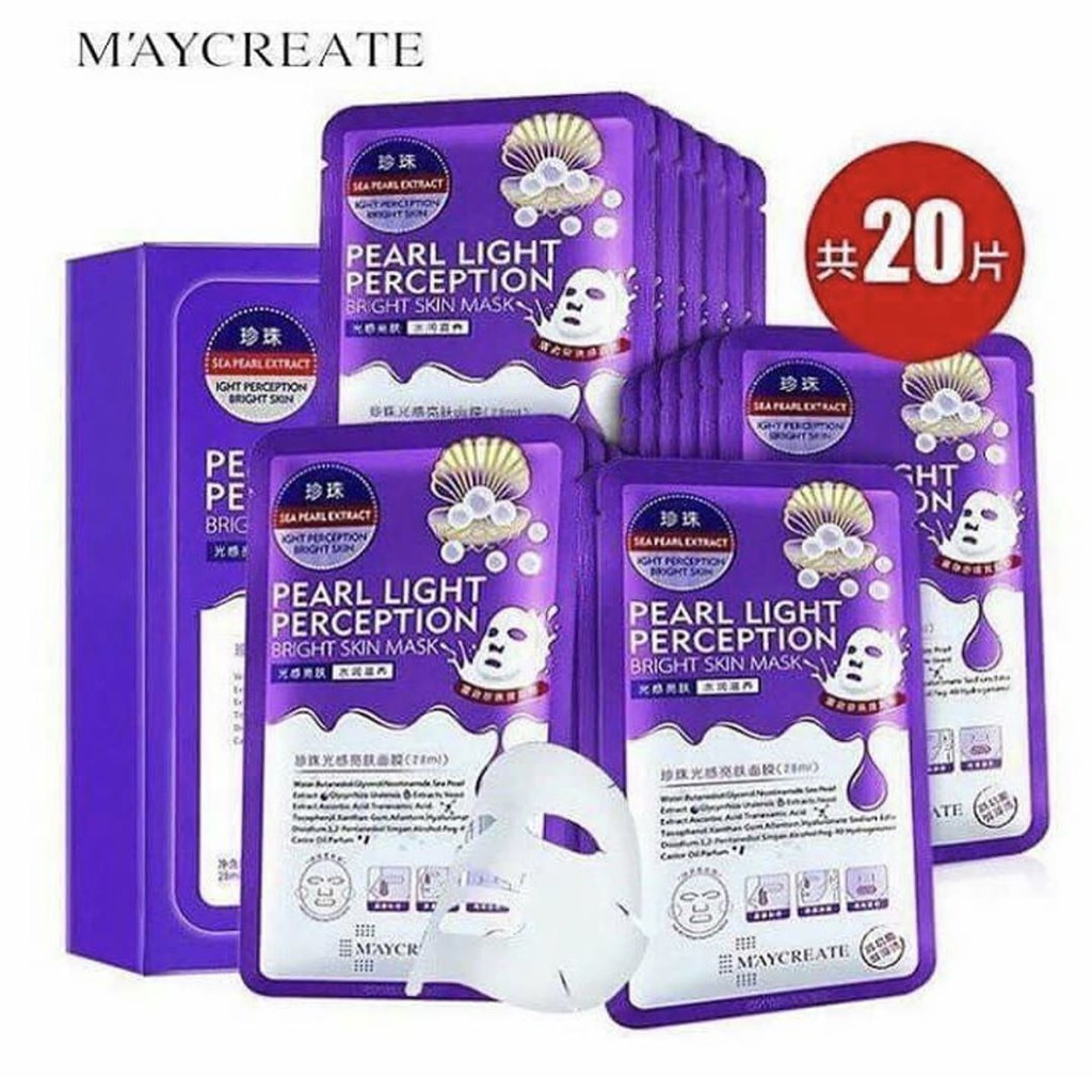 Hộp 20 Mặt nạ HA Xanh / Tím Super Smooth Maycreate - BUMSHOP79