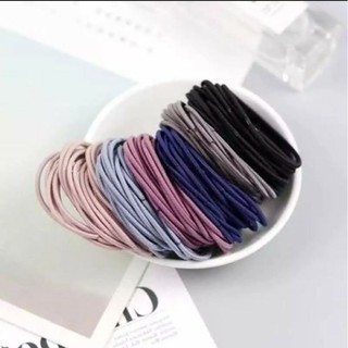 Set 100 sợi thun buộc tóc nhiều màu