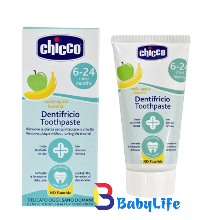 Kem đánh răng Chicco hương chuối táo 50ml