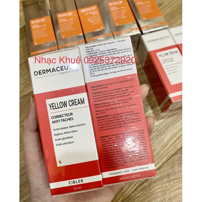 Kem giảm thâm nám, tàn nhang Dermaceutic Yellow Cream