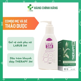 [Mẹ và bé] - COMBO Gel vệ sinh phụ nữ thảo dược Larub 3M + Dầu tràm khuynh diệp Therapy 3M