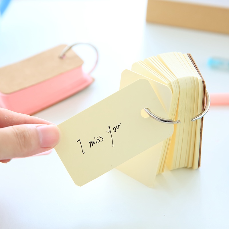 Sổ Ghi Chú Mini Bằng Giấy Kraft Màu Trơn DIY