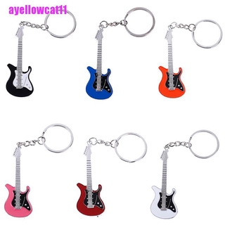 Móc Khóa Hình Cây Đàn guitar Điện mini Bằng Kim Loại Sáng Tạo