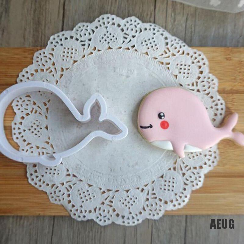 Set 8 khuôn tạo hình sinh vật biển dễ thương để làm bánh tiện dụng