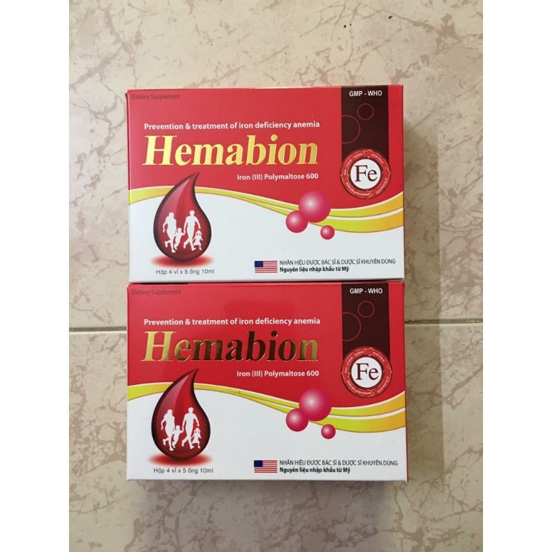 Siro ống HEMABION giúp bồi bổ máu cho trẻ em, phụ nữ mang thai và sau sinh - Hộp 20 ống (10ml) | BigBuy360 - bigbuy360.vn