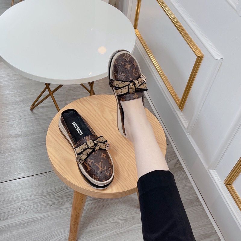 Giầy sục phối nơ đế bằng 6 p chất da cao cấp siêu hót !!!