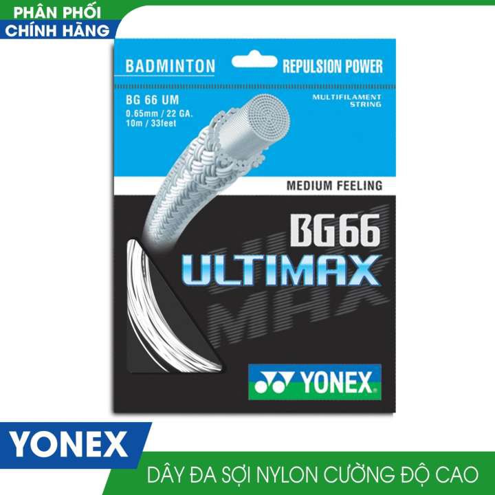 Dây Đan Vợt Cầu Lông Yonex Bg 66 Ultimax (Trắng)