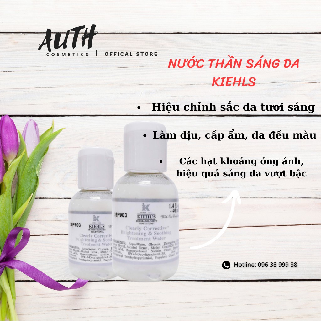 Bộ dưỡng trắng da KIEHLS Sáng da mờ thâm nám Clearly Corrective Brightening Mini Dưỡng ẩm làm sạch da toàn diện