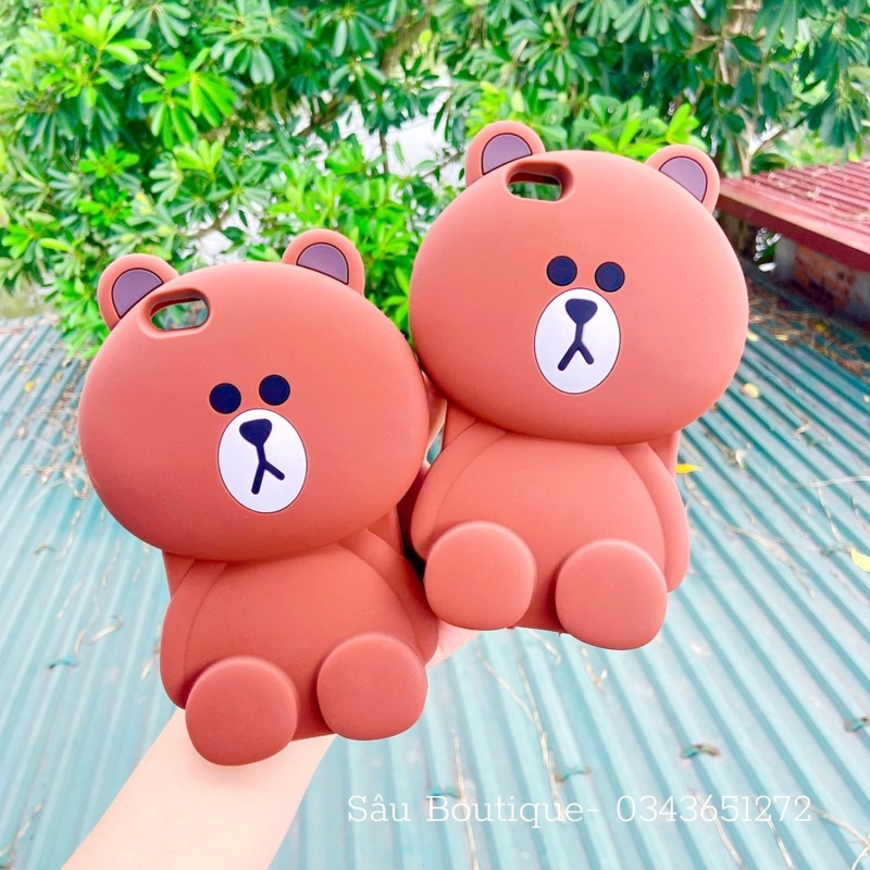 Ốp lưng iphone 6pl/6spl silicon hình thú cú mèo, doraemon, gấu brow, mèo kitty