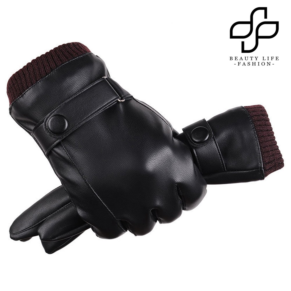 Găng Tay Giả Da Ấm Áp Chống Thấm Nước Dùng Cho Hoạt Động Ngoài Trời