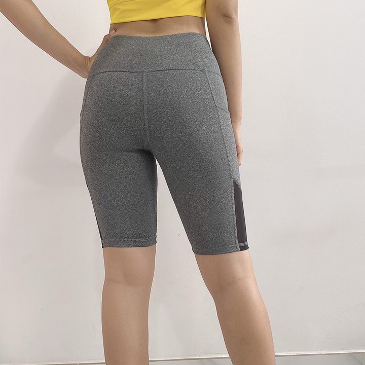 Quần Ngố Nữ ❤️ FREESHIP ❤️ Quần Legging Lửng Phối Lưới Tập Gym, Yoga