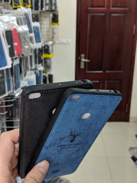 Ốp lưng Xiaomi Mi Max 2 chống sốc vải đầu hươu thời trang cao cấp