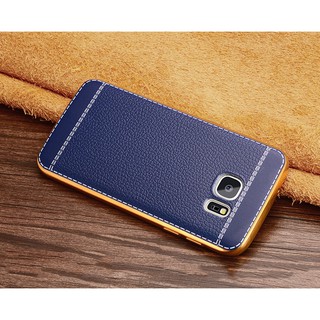 ỐP S7, S7 EDGE VIỀN VÀNG LƯNG VÂN DA