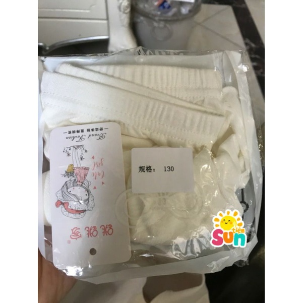 Set 4 quần mix màu  Quần chíp đùi cho bé gái size 10-28kg  Cotton mềm mịn mát, co giãn tốt