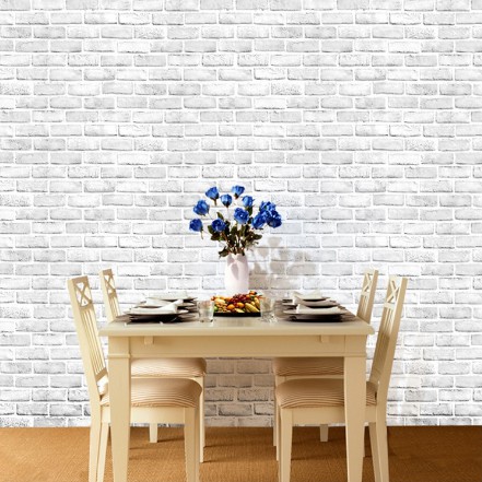 1 mét Giấy dán tường Giả gạch 3d xám ngói sẵn keo