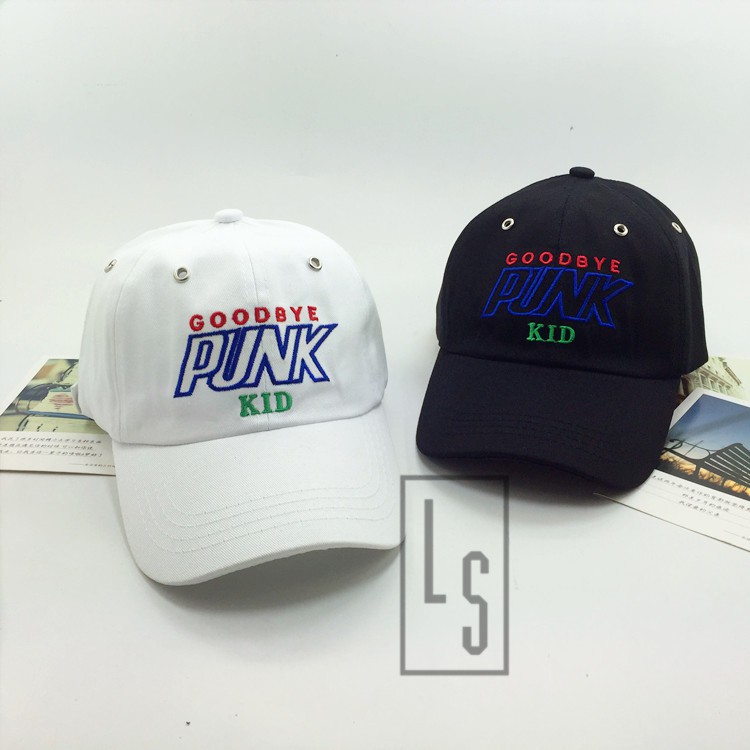 Mũ thêu Jin Zhiyuan iKon Kim Han Bin goodbye punk kid - Sẵn hàng