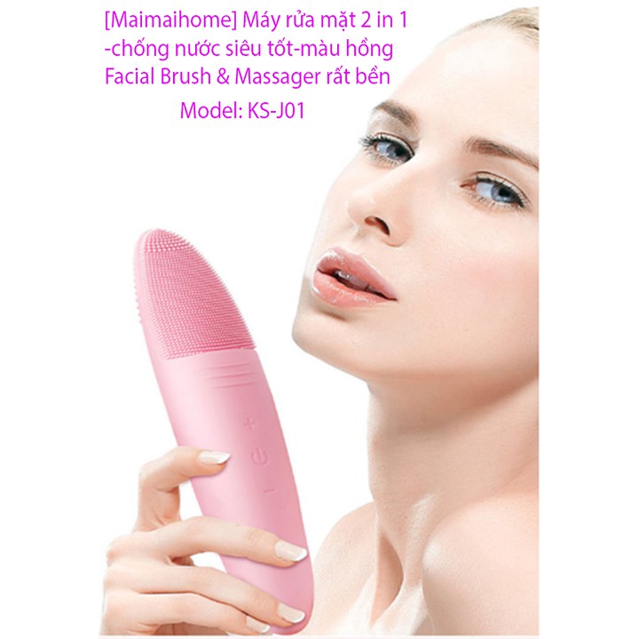 [Maimaihome] Máy rửa mặt Facial Brush & Massager - 5 cấp độ - Siêu Bền -[BH 1 đổi 1]