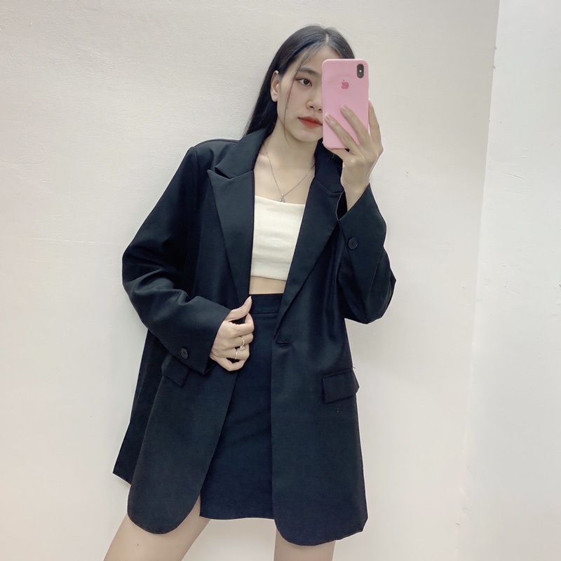 Blazer TD Design màu trắng kem dáng xuông | BigBuy360 - bigbuy360.vn
