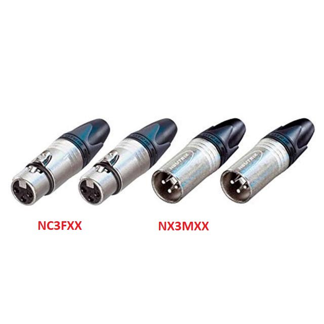 Giắc canon Neutrik đực - cái NC3FXX NC3MXX sản xuất Châu Âu