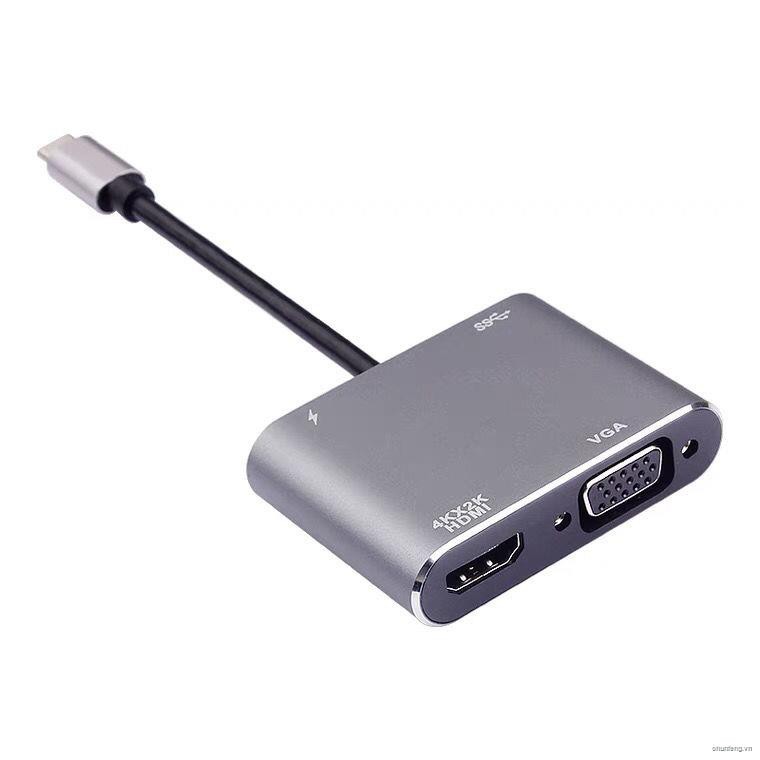 Apple laptop Type-C to VGA expansion dock HDMI converter mobile phone link TV projector