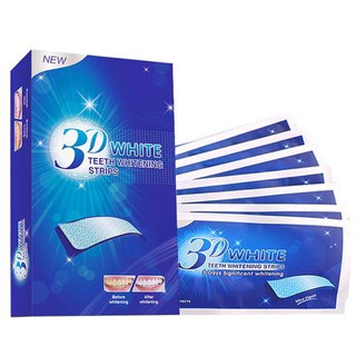 Full hộp 7 cặp - 14 miếng dán trắng răng 3D White Teeth Whitening Strips