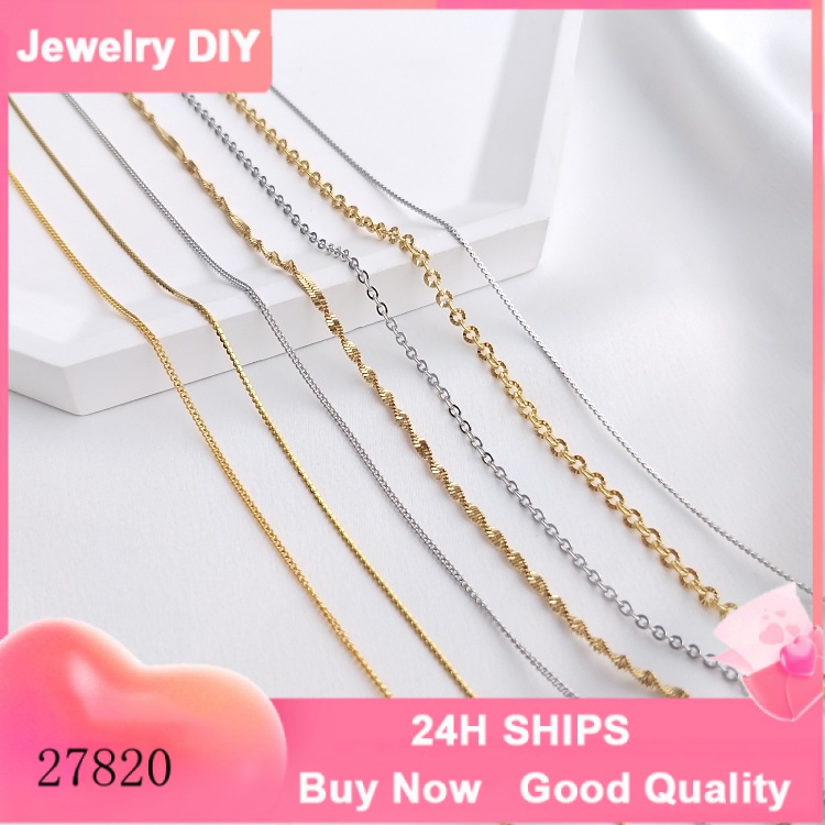 【✨đồ trang sức nữ✨】Dây Chuyền Thép Titan Siêu Mỏng Mạ Vàng 18K Sang Trọng Thời Trang Cho Nữ[phụ kiện vòng tay/dây chuyền vòng tay/vòng tay vòng cổ/vòng tay cho nữ/vòng tay nữ]
