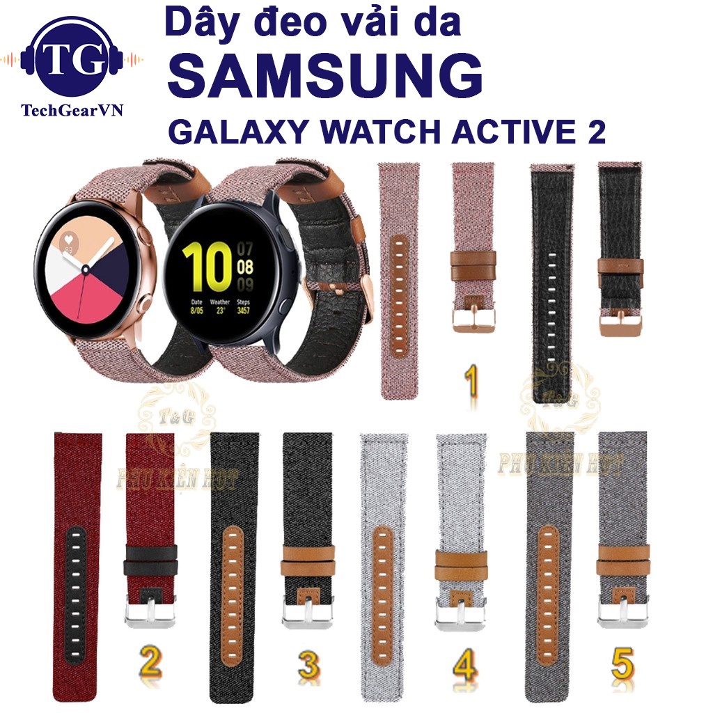 [Galaxy Watch Active 2] Dây đeo vải da cho Samsung Galaxy Watch Active 2